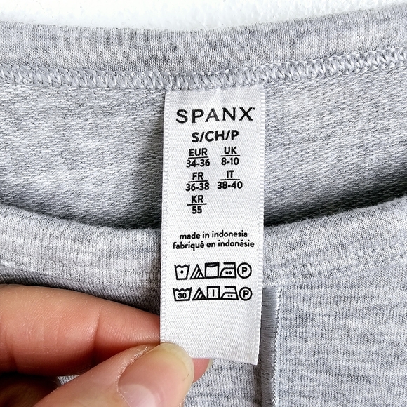 SPANX The Perfect Length Three Quarter Sleeve Dolman Shirt Gray - Picture 6 of 10